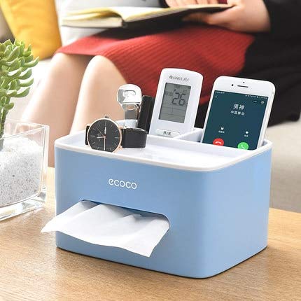 Ecoco Multi-functional Suction Desk Storage Box Organizer (Blue)