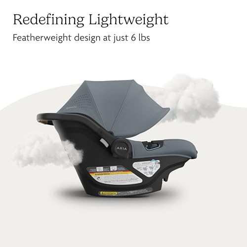 Image of UPPAbaby Aria V2 Lightweight Infant Car Seat - Load Leg + Anti-Rebound Panel - Infant Insert + All-Weather FootCover Included - Direct Stroller Attachment Callum (Stone Blue)