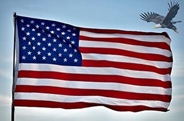 AMAZON - Ankaier- 3×5 Feet United States (USA) Flag- Deluxe Embroidered Stars, Heavy Duty, Durable Flags Made for Outdoors, Vivid Color, UV Fade Resistant, Sewn Stripes with 200D Canvas and Double Stitched, Brass Grommets