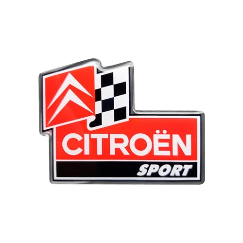 Citroen Deportes Adhesivo 3D Bandera de Ajedrez, 50 x 66 mm