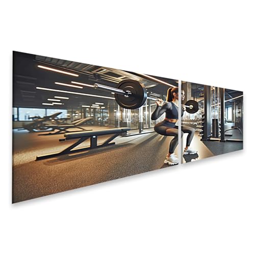Toile femme haltérophilie islandburner pour décorer un mur de gym vide