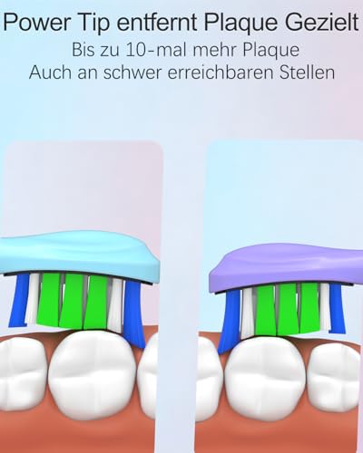 Jarubekil 12er Ersatzbürsten Kompatibel mit Philips Sonicare Elektrische Zahnbürste, Medium Bürstenköpfe Aufsteckbürsten für 5500 5300 9000 3100 4100 6100 7100 (Schwarz) 3
