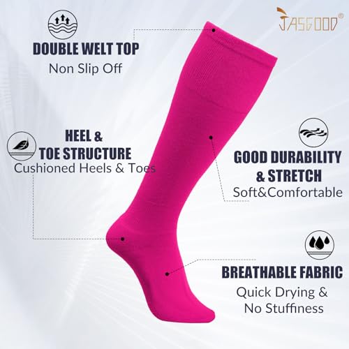 Image of JASGOOD 2 Pack Baseball Socks and Belt Combo Set Softball Socks and Belts Elastic Waist Belt for Youth and Adult Boys