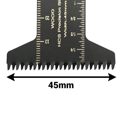 Pack of 5 x 45mm Wide Coarse Oscillating Multi Tool Blades/Wood Cutter Saw Blades Set Compatible with Dremel Fein Multimaster Makita Stanley Worx Dewalt Multi Tool Etc Oscillating Multitool Blade 2 Pack of 5 x 45mm Wide Coarse Oscillating Multi Tool Blades/Wood Cutter Saw Blades Set Compatible with Dremel Fein Multimaster Makita Stanley Worx Dewalt Multi Tool Etc Oscillating Multitool Blade - Image 2