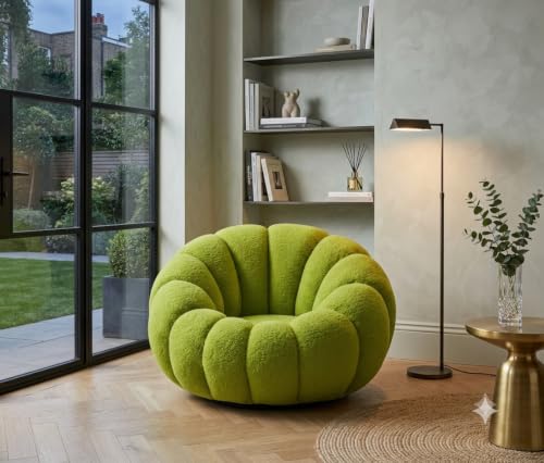 Image of CRAFTCITY 1 Seater Pumpkin Sofa|Accent Chair Set