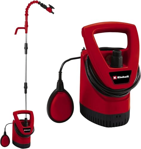 Einhell Water Butt Pump 350W Max. 4.600 l/h Max. Delivery Head of 11m Foreign Bodies up to 2.5mm Carry Handle Infinitely Adjustable Float Switch Flexible Swan-Neck GE-SP 3546 RB