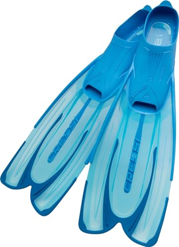 Image of Cressi Adult Snorkeling Fins with Self-Adjustable Comfortable Full Foot Pocket | Perfect for Traveling | Agua