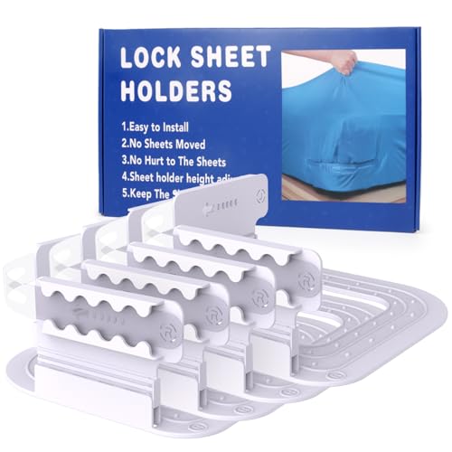 Adjustable Bed Sheet Holders for Corners, Fitted Sheet Clips