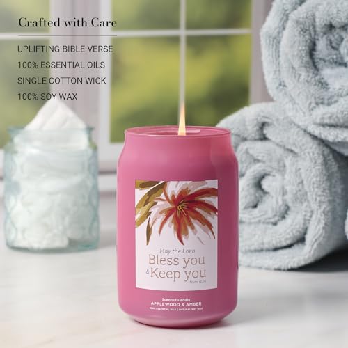 Image of Christian Art Gifts Lord Bless You Scented Candle: Soy Wax, Bible Verse