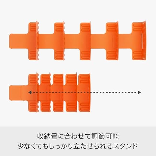 Like-IT STK-02 Kitchen Storage, Slidable Freezer Storage Stand, 5 Partitions, Approx. Width 6.5 x Depth 5.1 x Height 4.1 inches (16.5 x 13 x 10.5 cm), White, Made in Japan, Frozen Food Storage