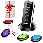 Reyke Key Finder, 80dB+ RF Item Locator Tags with 131ft. Working Range, Wireless Remote Finder Locator for Finding Wallet, Phone, Glasses, Pet Tracker, 1 RF Transmitter & 4 Receivers