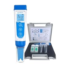 Apera Instruments, LLC-AI314 Premium Series EC60 Waterproof Conductivity Pocket Tester Kit, 1% F.S Accuracy, Easy Switch of EC/TDS/Salinity, Replaceable Probe