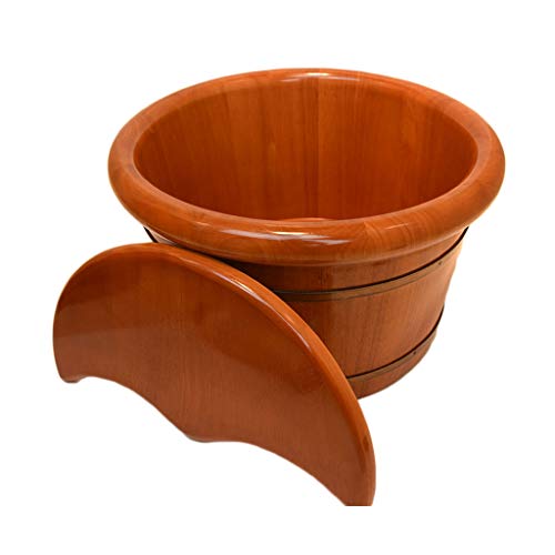 Barril de baño de pies de roble para masaje