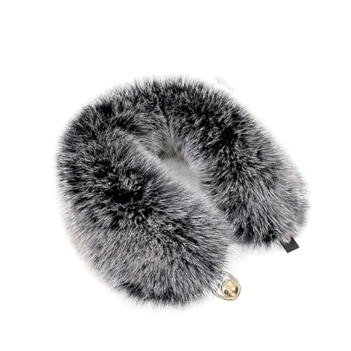 Fauxfuchspelz Pelzkragen Damen Fellkragen, Kunstfell Schal Verdickte Winterschal Flauschig Plüsch Pelz Schal Kunstpelz Pelzschal Wintermantel Kragen Warmer Fellkragen Schal...