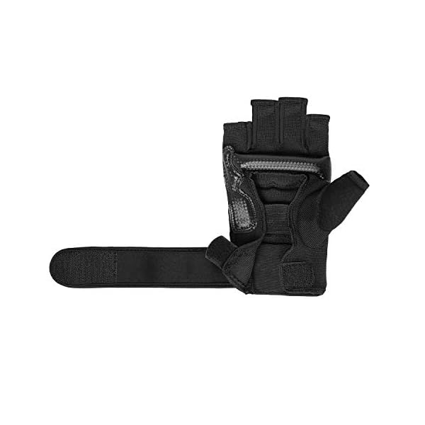 KAIWENDE-Half-Finger-Kickboxing-Gloves-Also-Fit-for-Taekwondo-SparringTraining-Light-Workouts-Muay-Thai-Martial-ArtsKarav-MAGAKarateShadow-BoxingCardio-Kickboxing-ClassCombat-Class Half Finger Kickboxing Gloves - Also Fit for Taekwondo Sparring,Training Light Workouts, Muay Thai, Martial Arts(Karav MAGA),Karate,Shadow Boxing,Cardio Kickboxing Class,Combat Class (Black, XL)