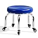 Rolling Stool Okrągły stołek na kółkach PU, przenośny obrotowy podnóżek roboczy, wodoodporny niski stołek dziecięcy, łatwy w montażu, wysoki 32 cm, niebieski
