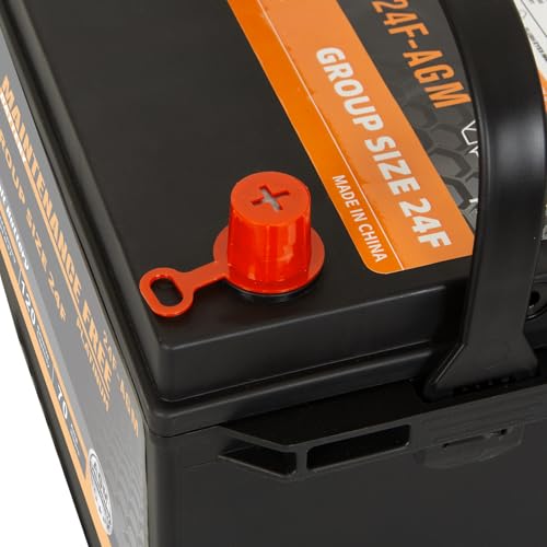 Image of Autocessking Group Size 24F Start and Stop AGM Automotive Battery, Rechargeable Car Battery 12V 70Ah, 710 CCA, 120 RC
