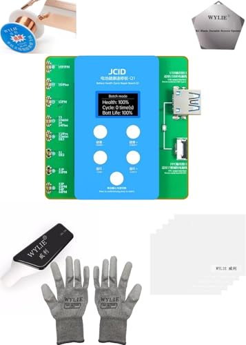 JC Programmer Battery Testers Q1 Battery Health Quick Repair Board for iPhone 11-15PM Series Efficiency Pop-up Window Tester Modify Battery Efficiency Cycle WYLIE Tools 8 Pack