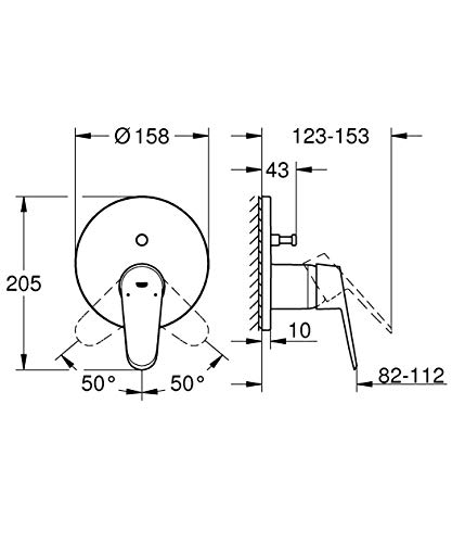 GROHE Mitigeur douche 2 sorties Eurodisc Cosmopolitan 24056002