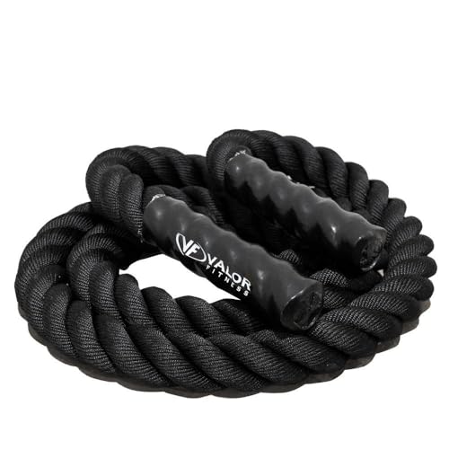 Valor Fitness Heavy Jump Rope - Sealed End Handles - 9 lbs - Agility Training Home Gym Workout - 2 Inch Diameter HR-2