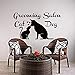 Adesivi murali in PVC di alta qualità 60x36 cm amano le sagome di cani e gatti con citazioni di gatti da salone simpatici speciali per la casa murales carini