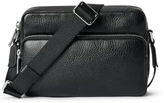 ECCO Camera Crossbody, Black Pebbled Leather, Black Pebbled Leather, Small
