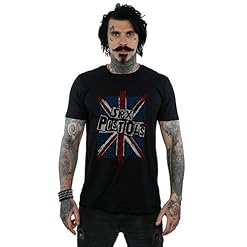 Absolute Cult Sex Pistols Homme Anarchy Flag T-Shirt - Les Beatles, Paul McCartney, John Lennon, RIngo Starr, George Harrison