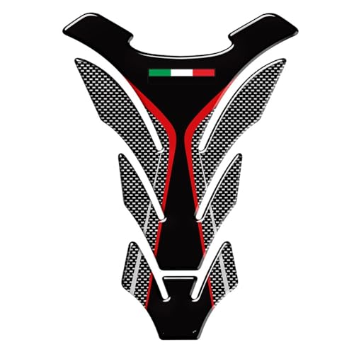 Stickers réservoir moto aspect carbone traction pads de protection étui B