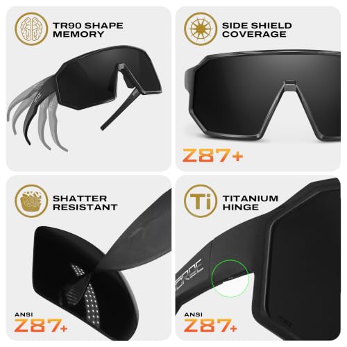 Image of TOROE Super Dark Polarized CAT 4 Sunglasses