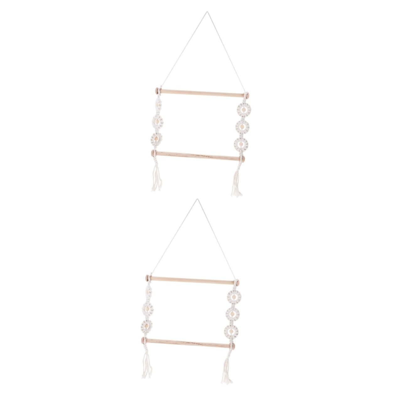 Organisateur macramé pour accessoires cheveux lot de 2 supports pinces et élastiques de chambre