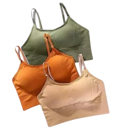 Image of KUMPA Women's Cotton Wirefree Full Coverage Regular Wear Lightly Padded Bra Pack of 3 (U K B 5693)