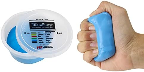 CanDo TheraPutty Standard Exercise Putty, Blue: Firm, 3 Ounce (56 g)