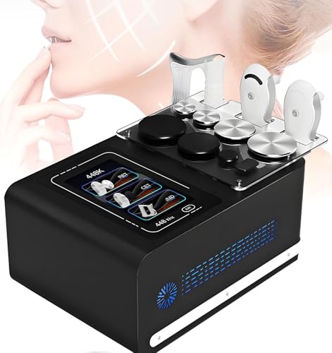 GEHPYYDS Máquina de Fisioterapia Tecar, Terapia infrarroja, masajeador de Fascia CET Ret, máquina de radiofrecuencia de 448k para Lifting Facial y Adelgazamiento Corporal. Black