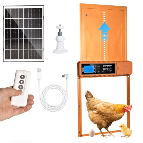 Grande Taille Porte Poulailler Automatique Solaire,Automatique Poulailler en Aluminium avec