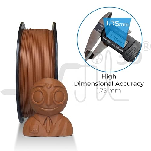 Image of NFIL3D 1KG Net Rpla Brown 3D Printer Filament | Filaments for 3D Printer| 1.75mm| Accuracy - + /- 0.015mm | 1000g 3D Filament, 250g Spool & 350g Packaging Weight (Total Weight 1.6KG)
