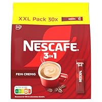 NESCAFÉ 3in1 XXL Pack, Getränkepulver-Sticks mit löslichem Bohnenkaffee, Creamer & Zucker, Instant-Kaffee aus erlesenen Kaffeebohnen, 1er Pack (30 Sticks à 8g)