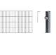 Doppelstabmattenzaun Alberts 650599 16-teiliges Zaun-Komplettset