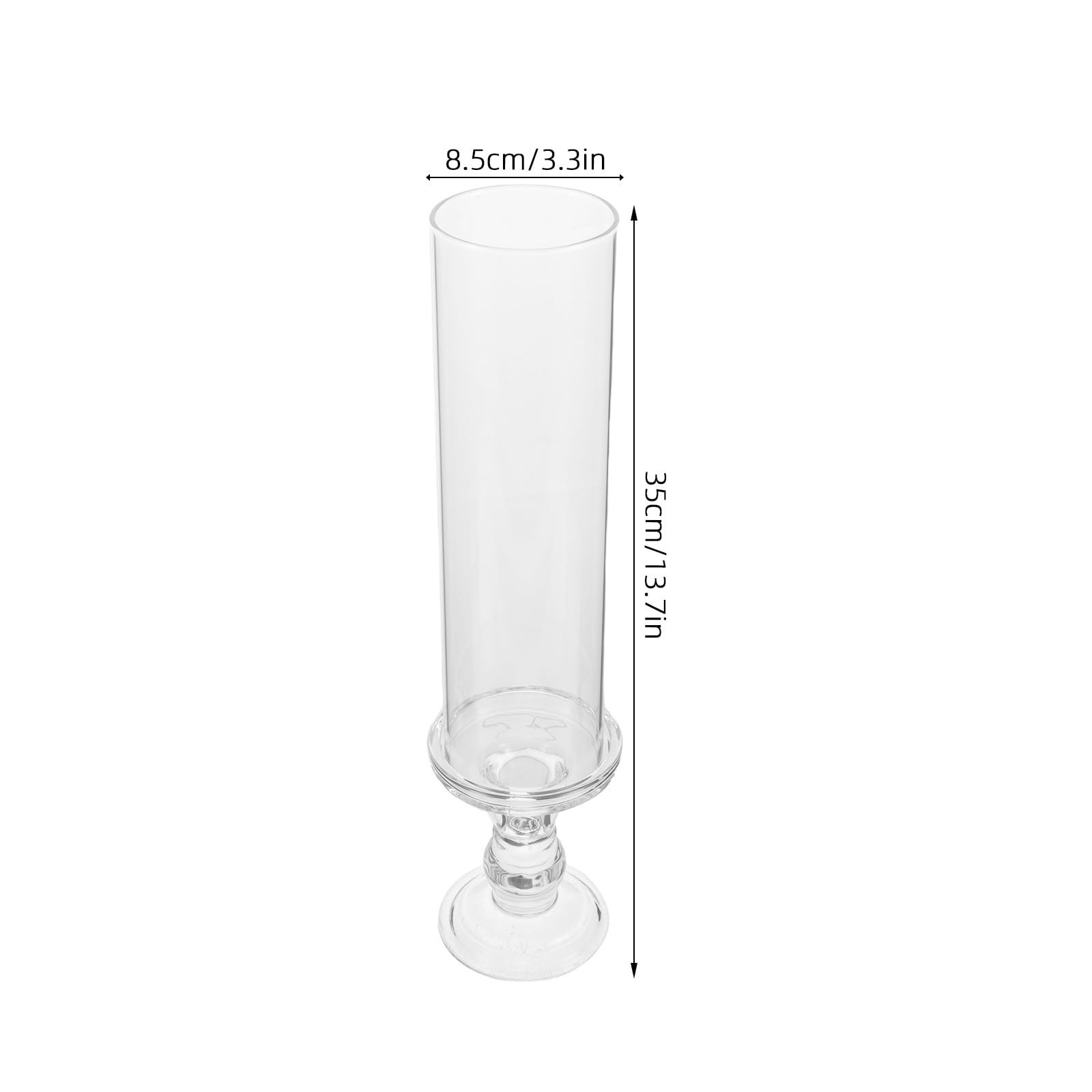 Kerzenhalter aus Glas 2 Stück mit Windschutz, Europäisch