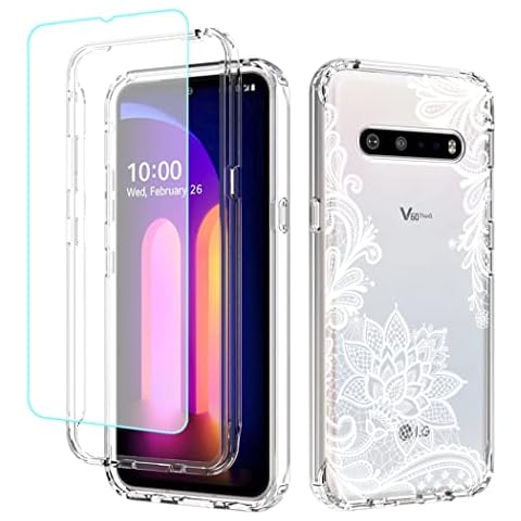 Tothedu LG V60 ThinQ Case with Screen Protector Cover