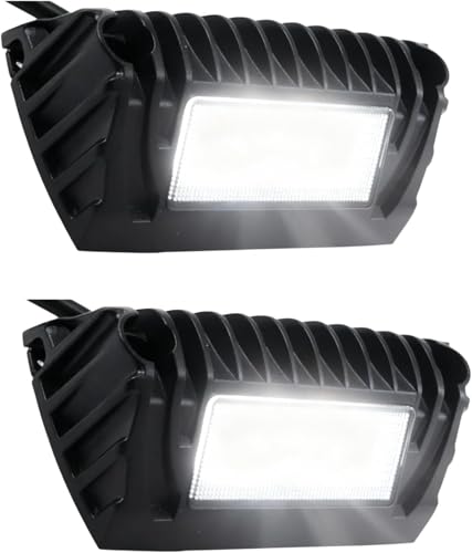 PHENOHERE LED RV Exterior Lights 2PCS 5 Inch 1600LM Porch & Flood Beam Lights DC12~36V IP67 Waterproof Aluminum Fixtures for Campers Trailers Motorhomes