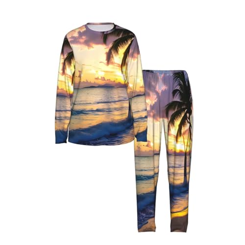 Pyjama jamaïcain femme ensemble doux à manches longues