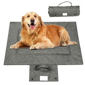 FARYODI Hundedecke für Unterwegs 110x68cm, rutschfeste wasserdichte Hundematte, Weiche Waschbar Hundebett, Reise, Outdoor & Auto‑Kofferraum Hundekissen für Hunde & Katzen