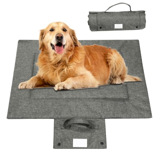FARYODI Hundedecke für Unterwegs 110x68cm, rutschfeste wasserdichte Hundematte, Weiche Waschbar Hundebett, Reise, Outdoor & Auto‑Kofferraum Hundekissen für Hunde & Katzen