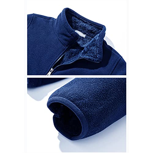 Maiyifu-GJ Men's Sherpa Lined Fleece Zipper Jacket Casual Full Zip Up Winter Warm Coats Classic Heavyweight Sweatshirt4