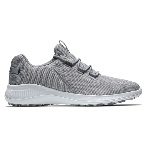 FootJoy Men's Flex Coastal Golf Shoe, Grey/White