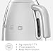 SMEG 7-Cup Variable Temperature Electric Kettle - Retro Style Aesthetic with Advanced Technology - Stainless Steel, 1400W, 120V, 360° Swivel Base, Keep Warm Function (Stainless Steel)