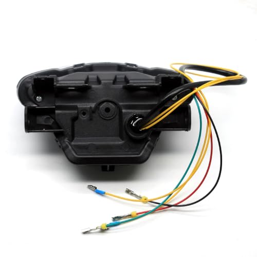 Image of MZS Motorcycle Tail Light LED Turn Signal Integrated for MT07 2021-2024 | Rear Blinker Running Taillight Assembly, Stop Brake Light, Waterproof Dustproof Smoke Lens, Amber Red Dual Color Lamp