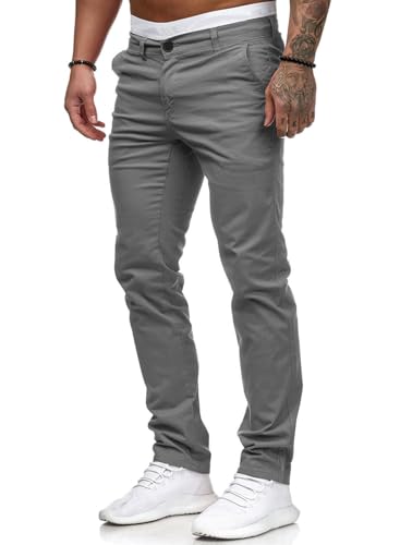 Image of HUNGSON Mens Chinos Dress Pants Slim Fit Stretch Business Casual Golf Work Slacks Trousers