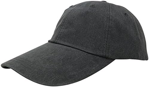 Sunbuster Extra Long Bill 100% Washed Cotton Cap with Leather Adjustable Strap