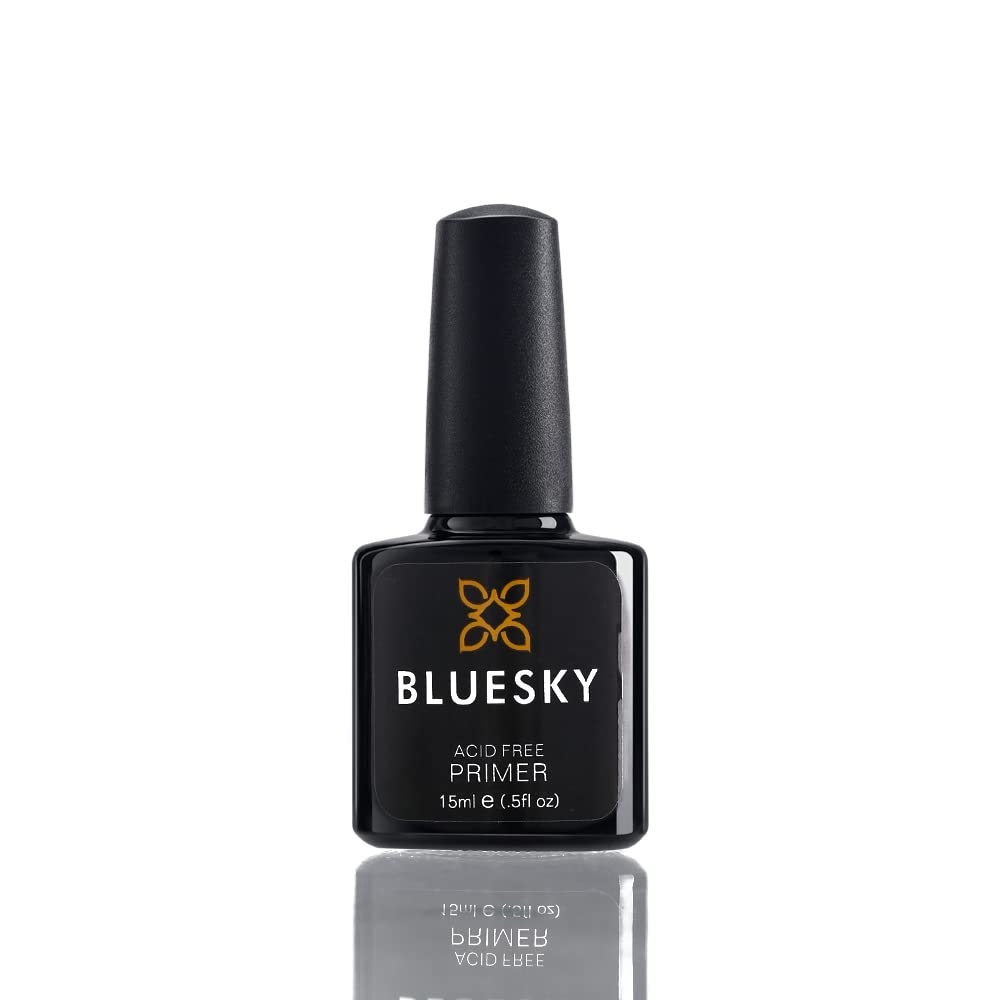 Bluesky Nail Primer and Dehydrator for Gel Nails 15ml Large - Acid Free Nail Prep Bonder - Strong Gel Polish Adhesion - Prevents Lifting & Peeling - Professional Salon Size